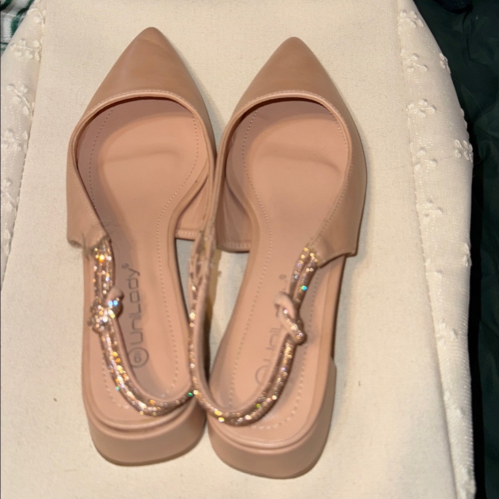 Unilady Nude Slingback Heels - Picture 2 of 3
